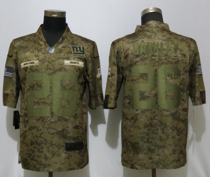 Men New York Giants #26 Barkley Nike Camo Salute to Service Limited NFL Jerseys->new york giants->NFL Jersey